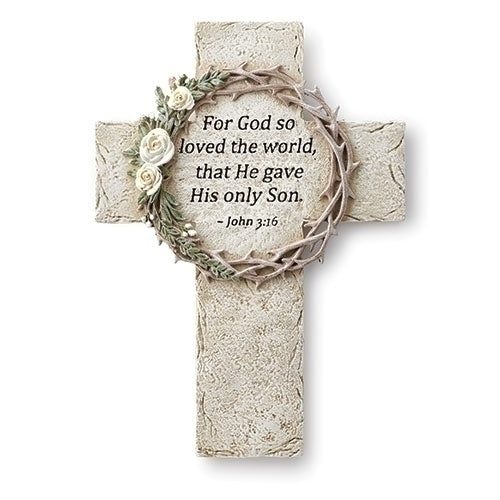 Crown of Thorns Wall Cross 8"