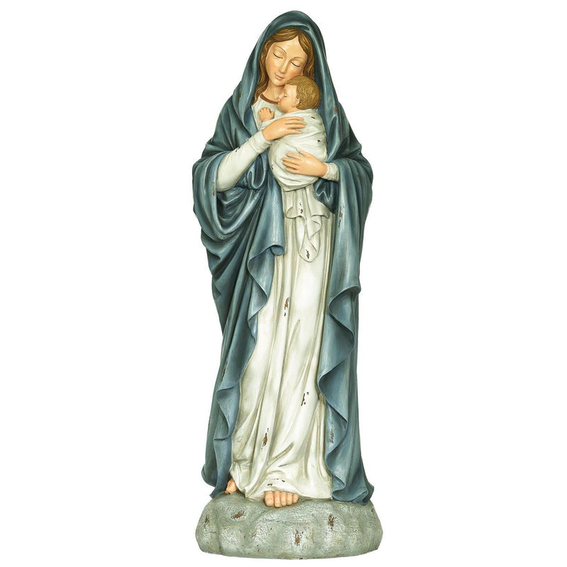 Roman 32.5"H Madonna & Child Antiqued Figure