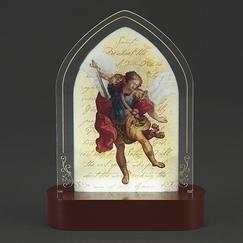 St. Michael the Archangel LED Tabletop Plaque 8"