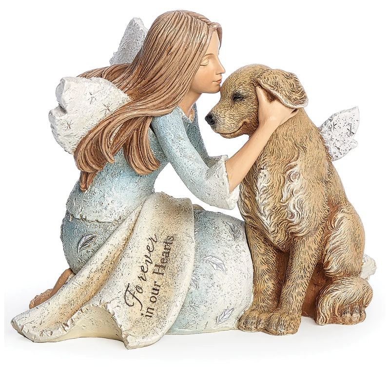 Angel with Dog Figure 4.25"H