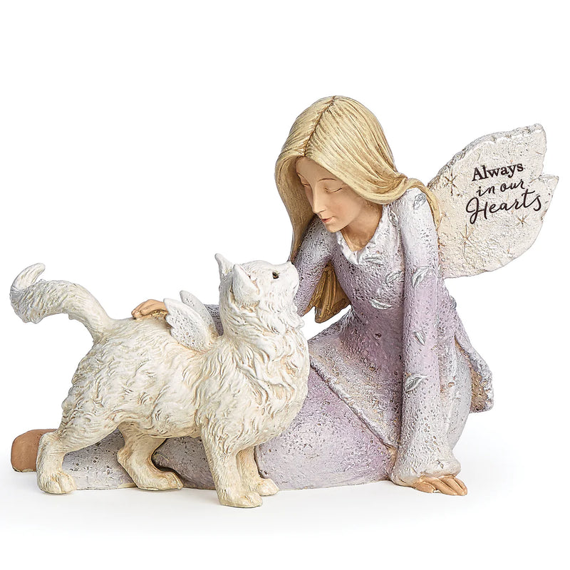 Angel with Cat Figure 4.25"H