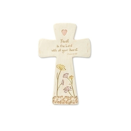 Roman Trust in the Lord Floral Wall Cross 8.25"