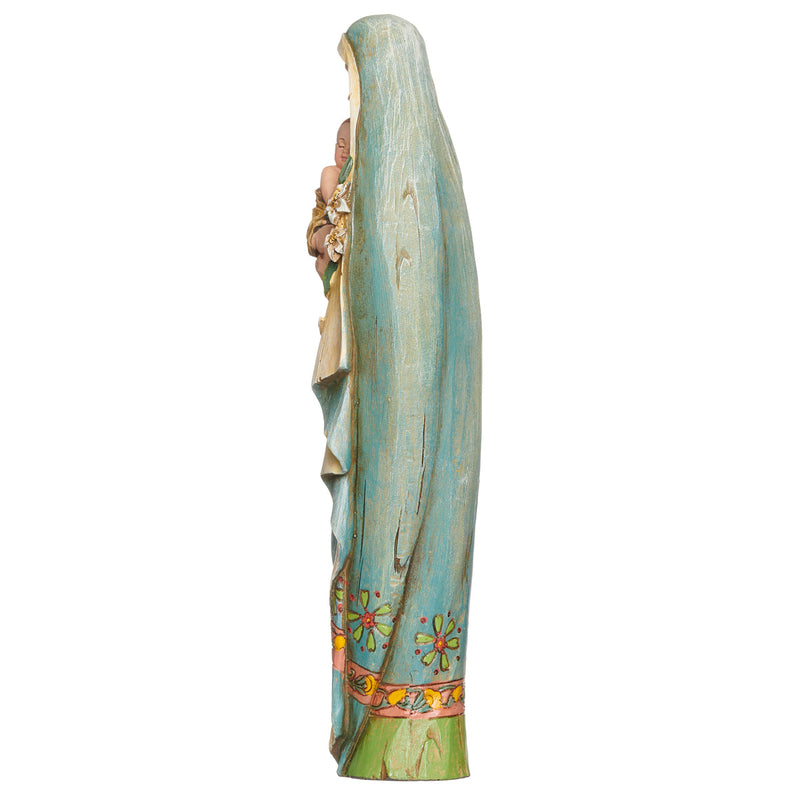 Madonna and Child with Lily Statue 12.5"H