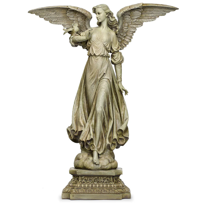 Angel on Pedestal Garden Statue 46.5"H | Roman