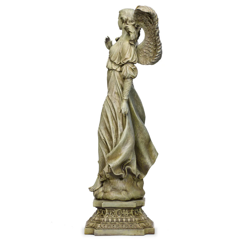 Angel on Pedestal Garden Statue 46.5"H | Roman