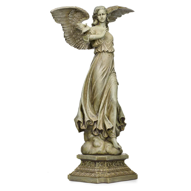 Angel on Pedestal Garden Statue 46.5"H | Roman