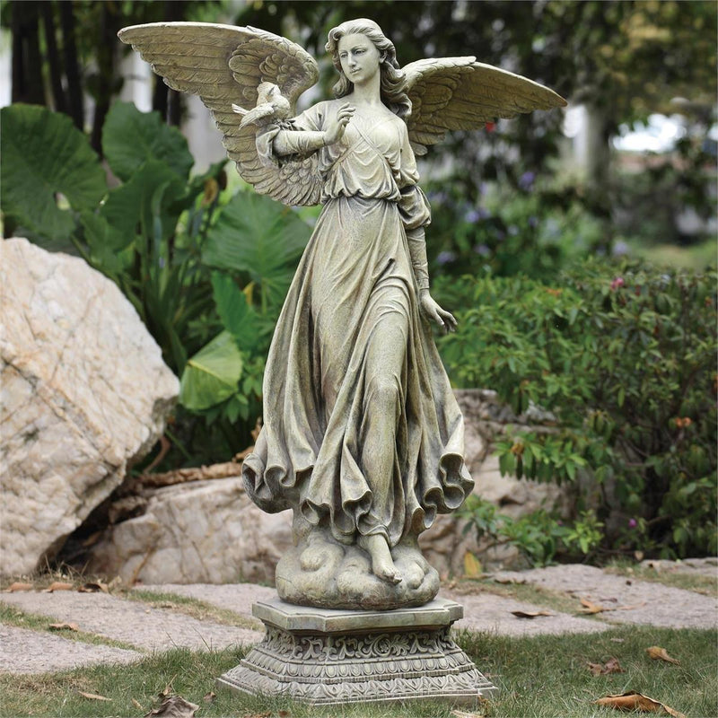Joseph's Studio 46.5"H Angel on Pedestal Garden Statue