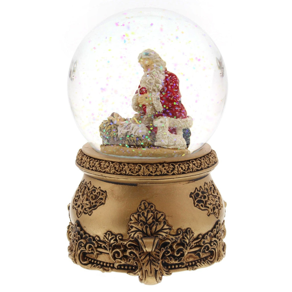 Santa Kneeling Musical Wind-up 4.5"H