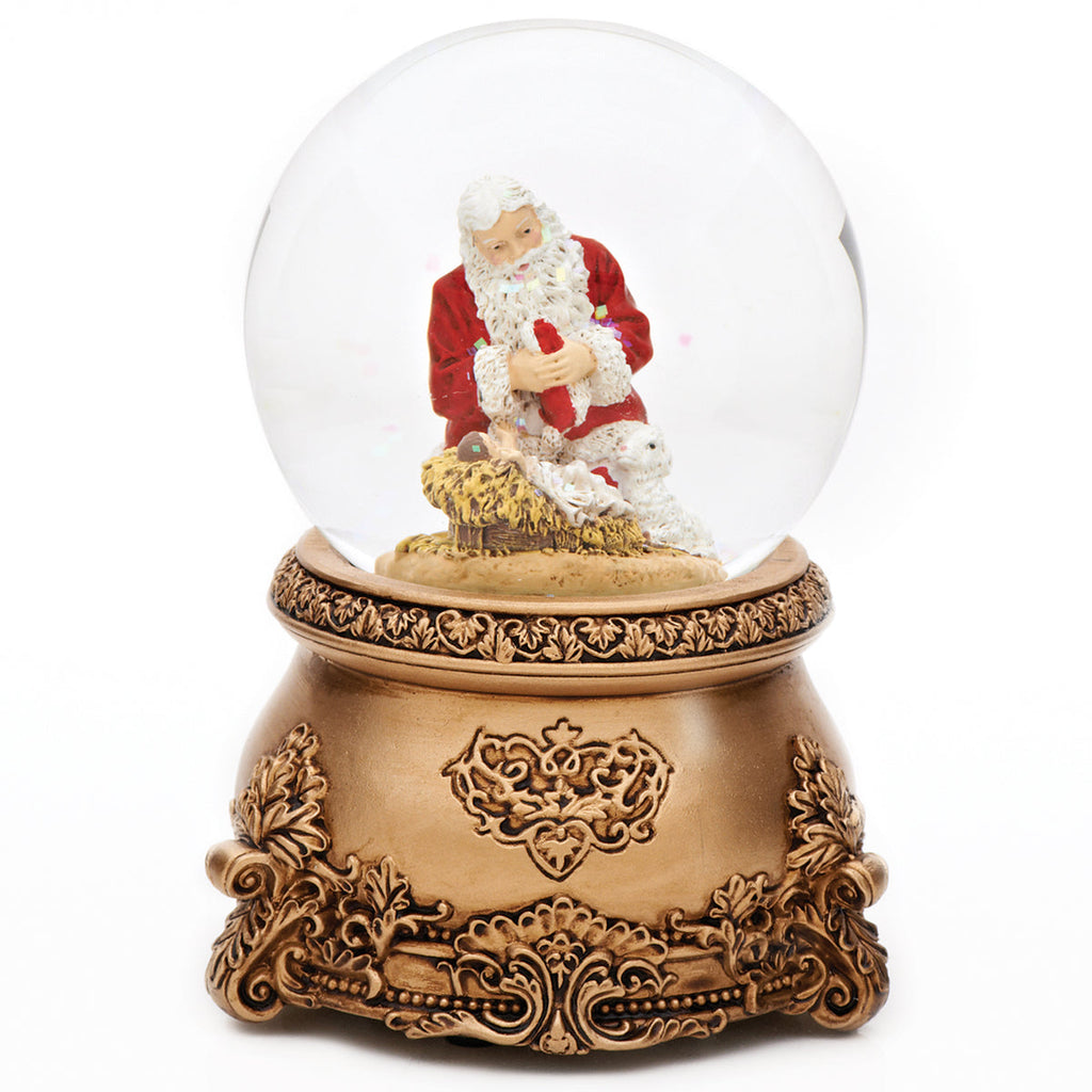 Santa Kneeling Musical Wind-up 4.5"H