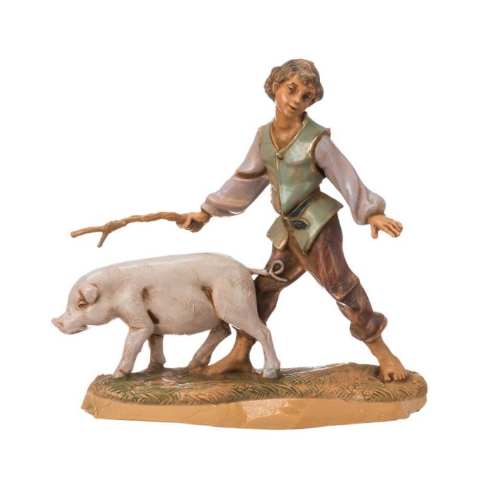 Clement Boy with Pig 5" Scale