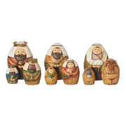 Roman 5"H 9-Piece Set Nativity Nesting Box; Holy Family; 3 Kings
