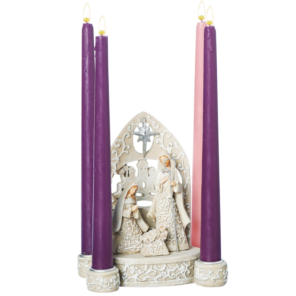 Holy Family Candle Holder 7"H