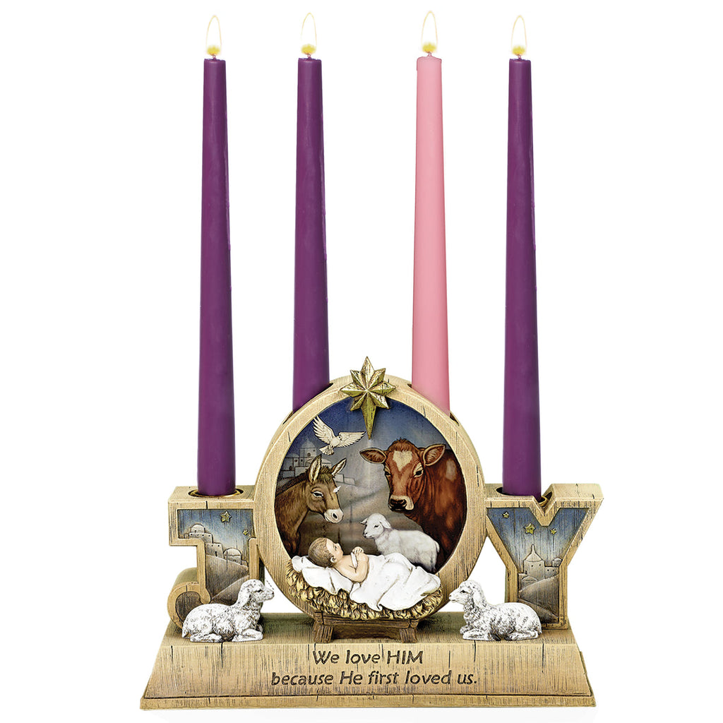 Advent Babe Candle Holder 9"H