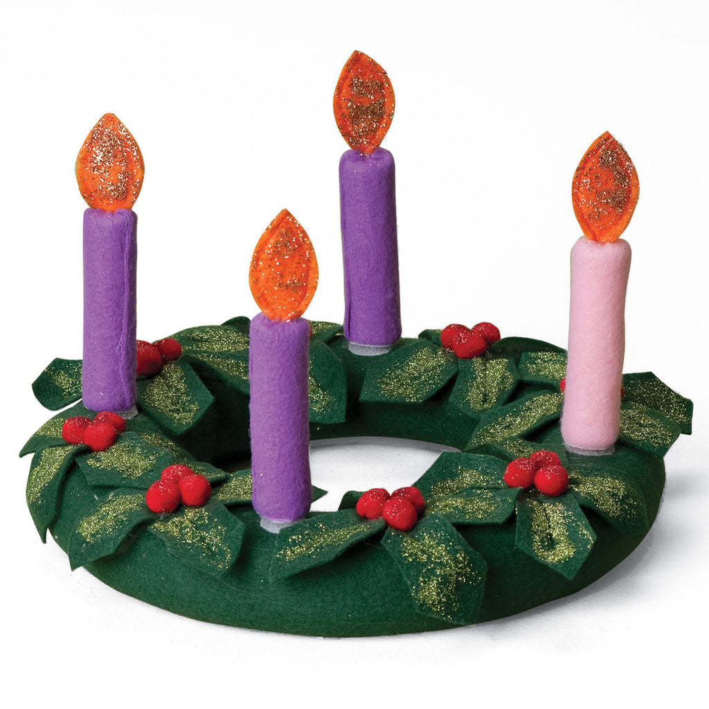 Fabric Advent Wreath 9.75"D