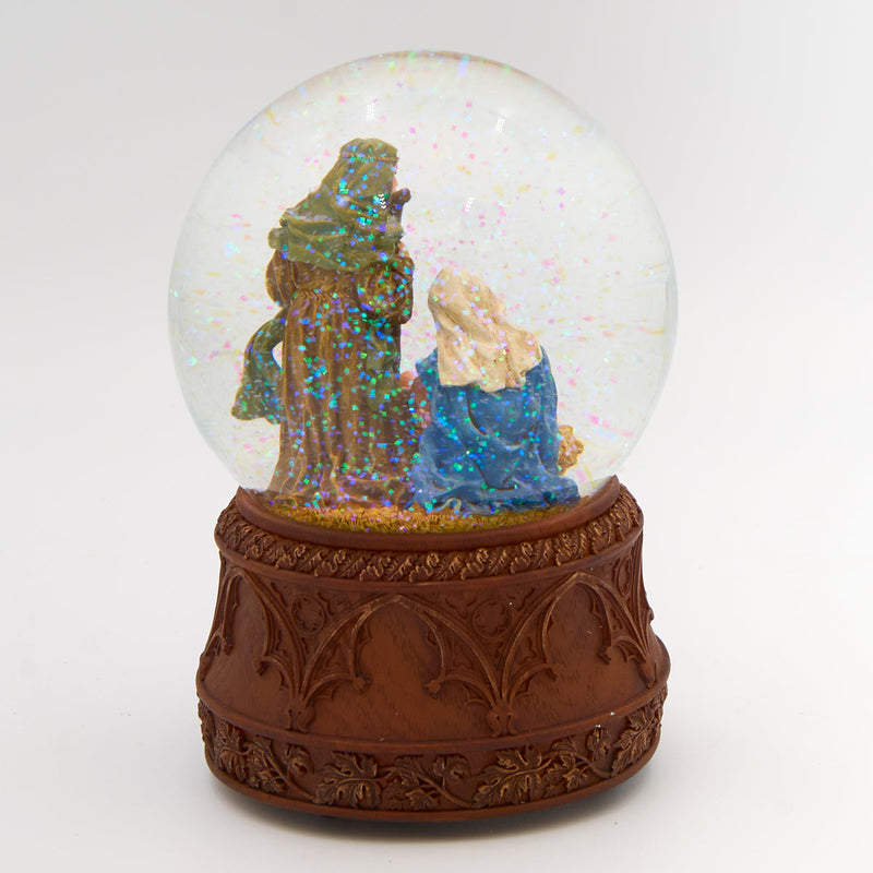 Holy Family Musical Snow Globe 6.7"H
