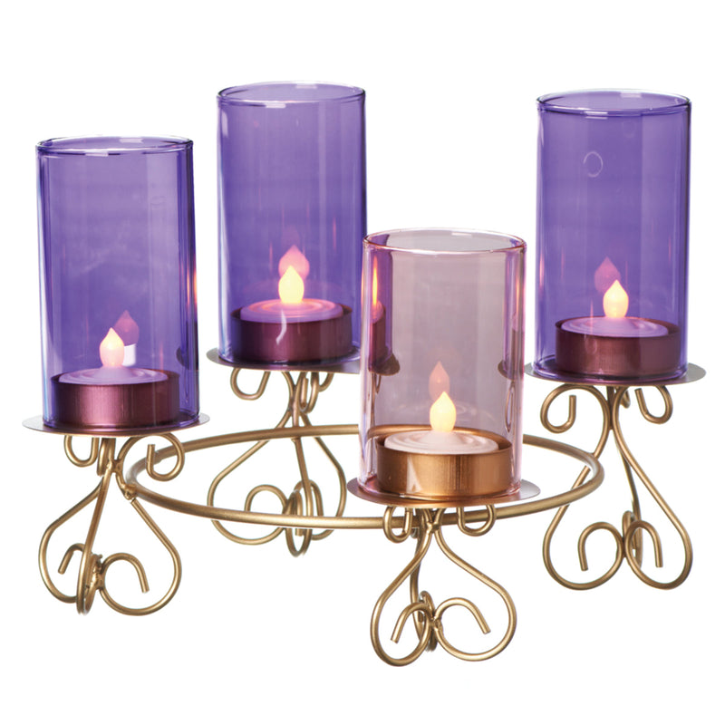 Advent Glass Flute Holders 8.25"H