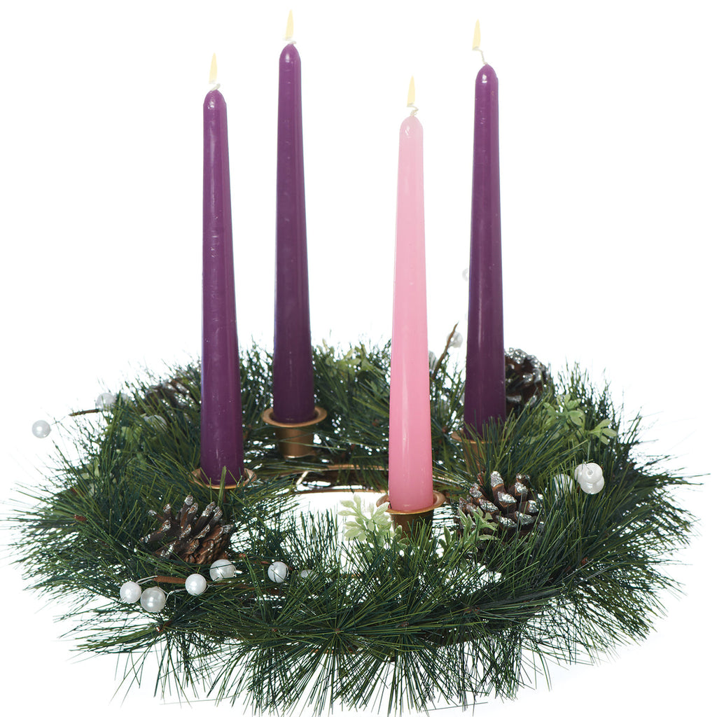 Advent Pine Wreath 14"D