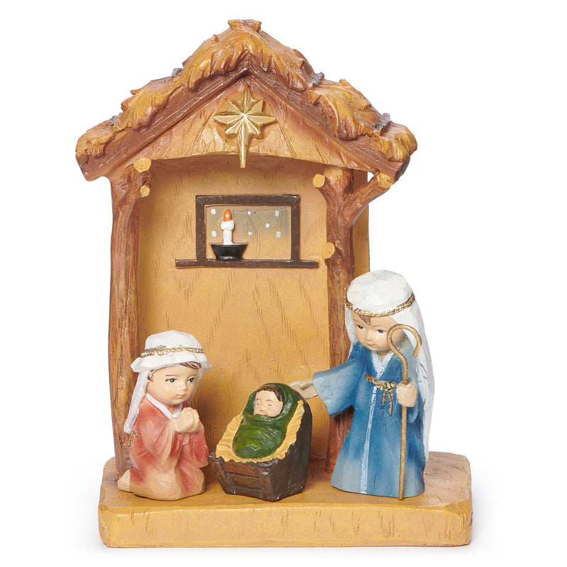 Nativity with Stable 8"H 11pc set