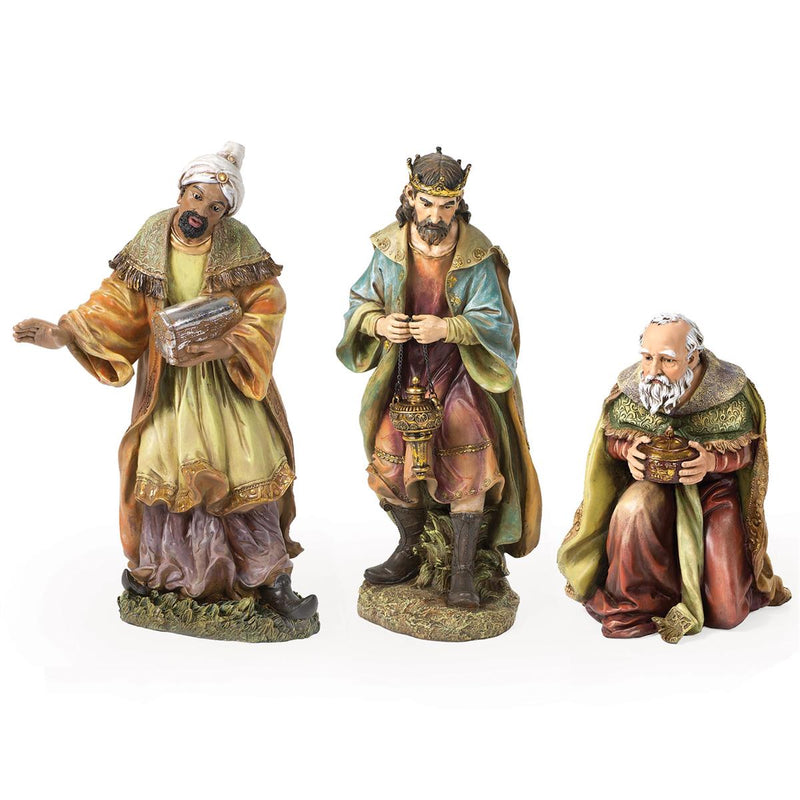 Joseph's Studio 27" Scale Color 3 Kings 3-Piece Set 16"H - 26"H