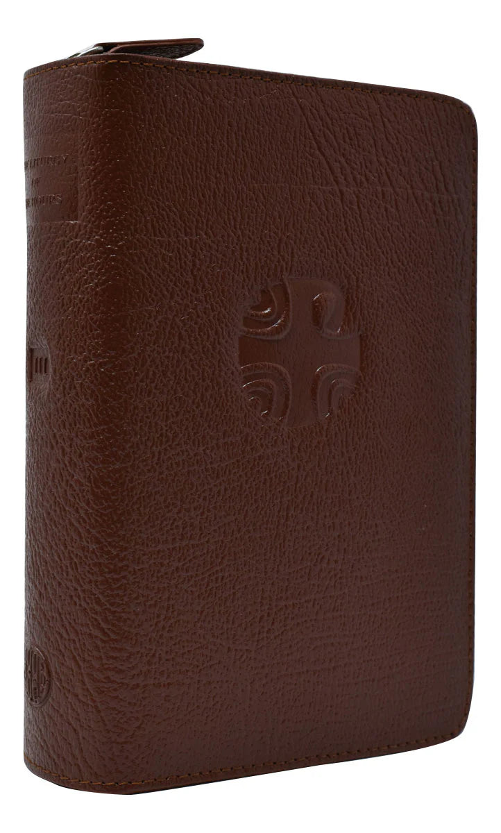 Liturgy of the Hours Leather Zipper Case, Vol. III (Brown) | Catholic Book Publishing