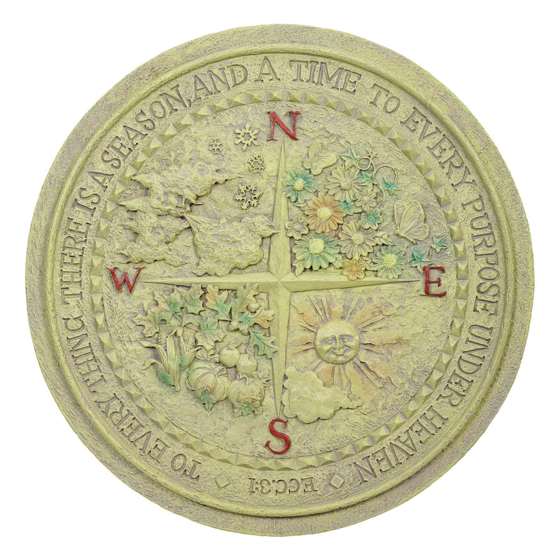 4 Seasons Garden Stone Plaque 12" - Ecclesiastes 3:1 | Roman