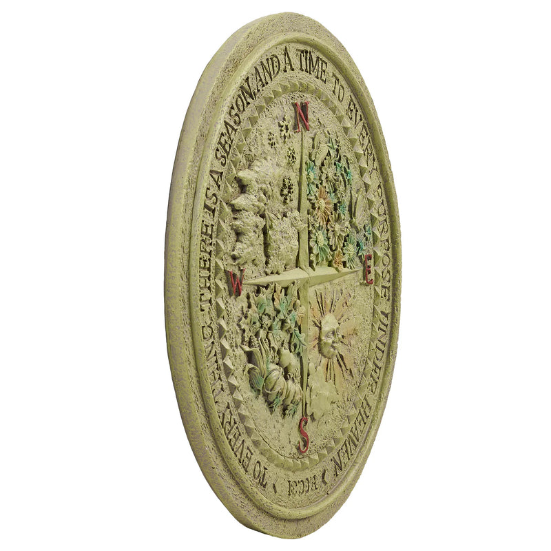 4 Seasons Garden Stone Plaque 12" - Ecclesiastes 3:1 | Roman