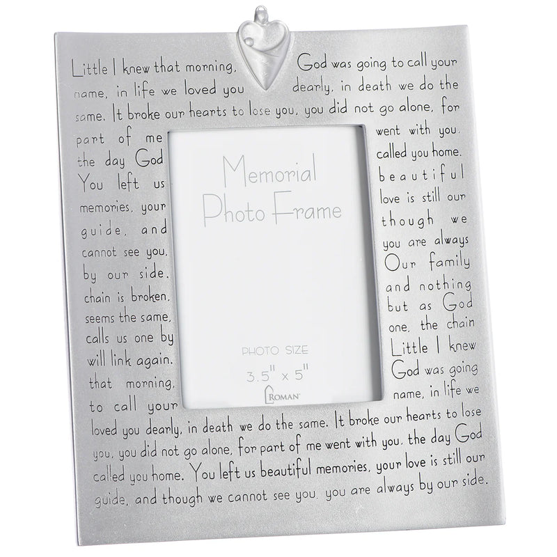 Memorial Frame with Verse 9.25"H