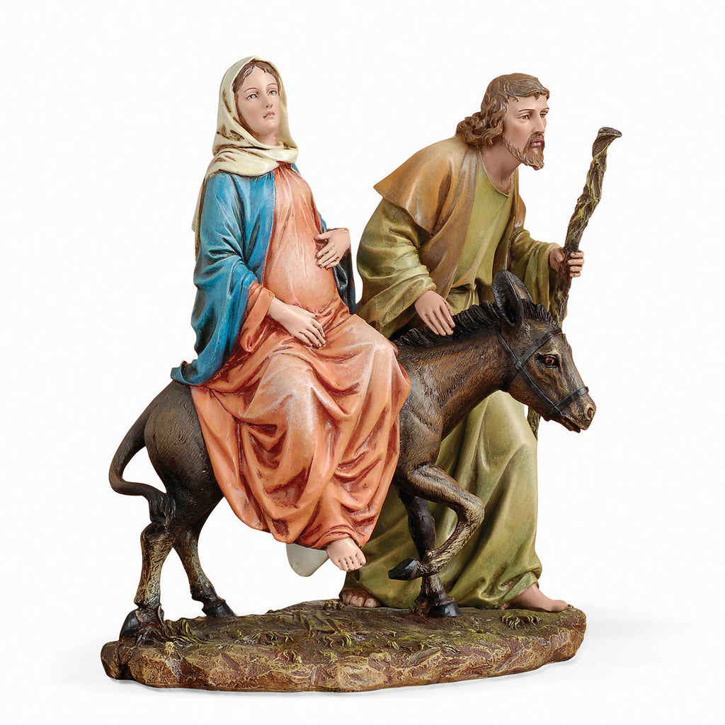 Holy Family Journey to Bethlehem Figure 10"H