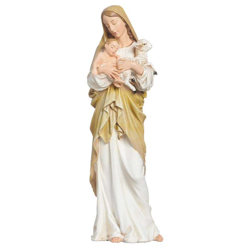 L'innocence Madonna and Child with Lamb Statue 12"H