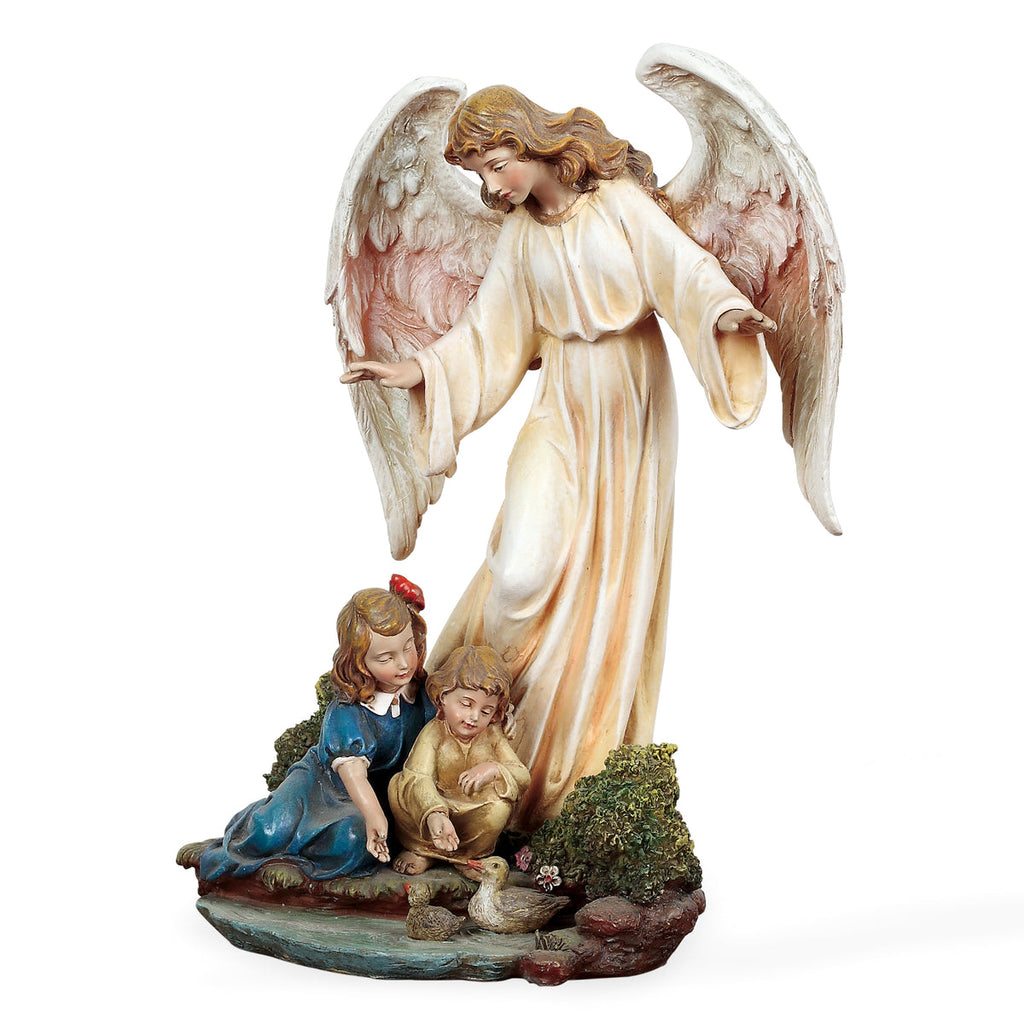 Guardian Angel with Child Statue 8.5"H