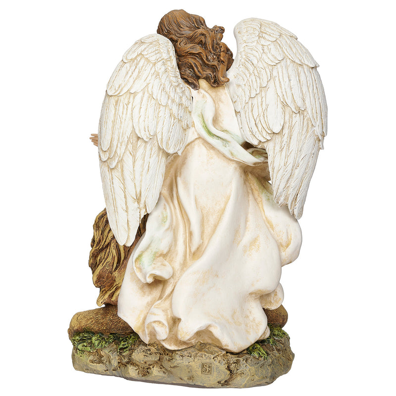 Angel with Lion and Lamb Statue 9.25"H
