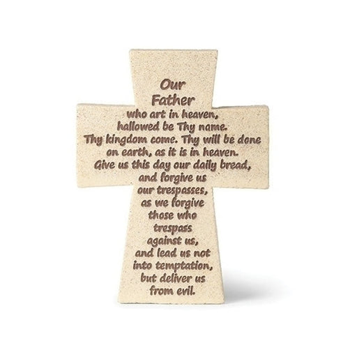 Roman Lord's Prayer Tabletop Cross 4.2" H