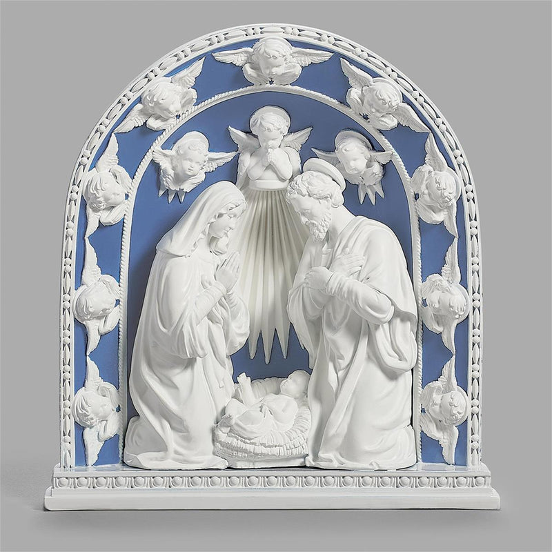 Roman 12"H Tabletop Nativity Della Robbia