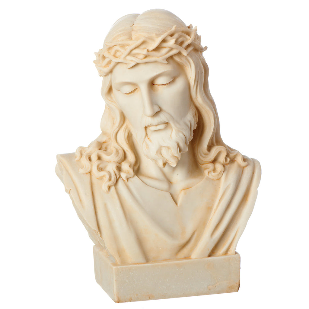 Jesus Bust Ivory Look 8.25"H