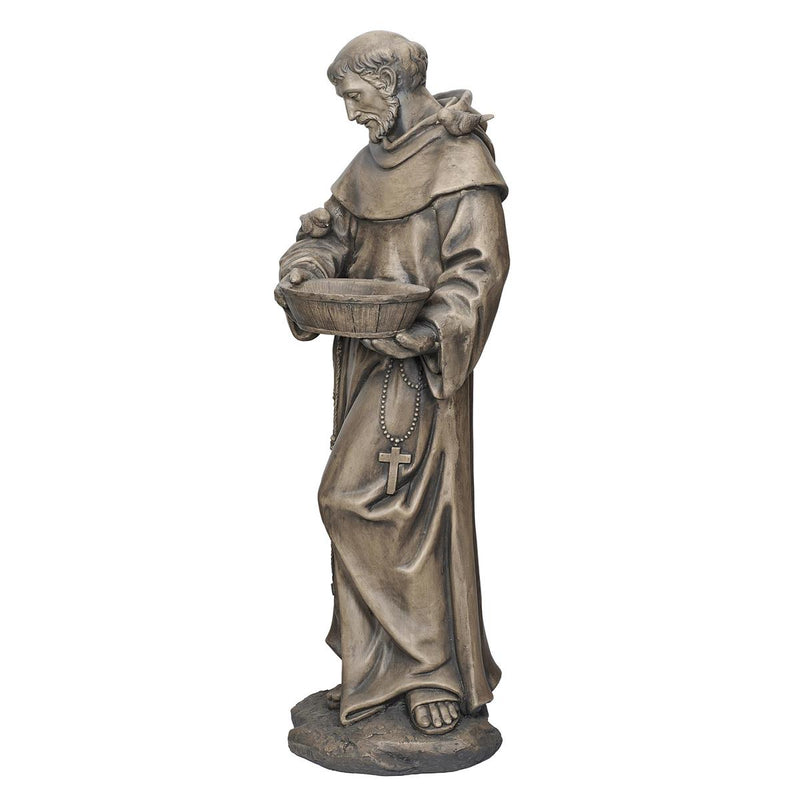 Roman 44.5"H St. Francis Bird Feeder Garden Statue - additional product view