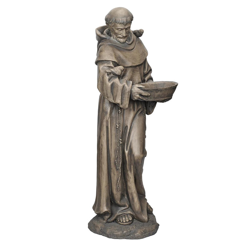 Roman 44.5"H St. Francis Bird Feeder Garden Statue - additional product view