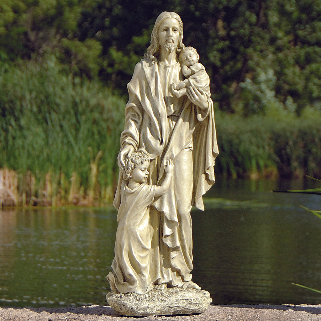 Jesus with Children Garden Statue 24"H
