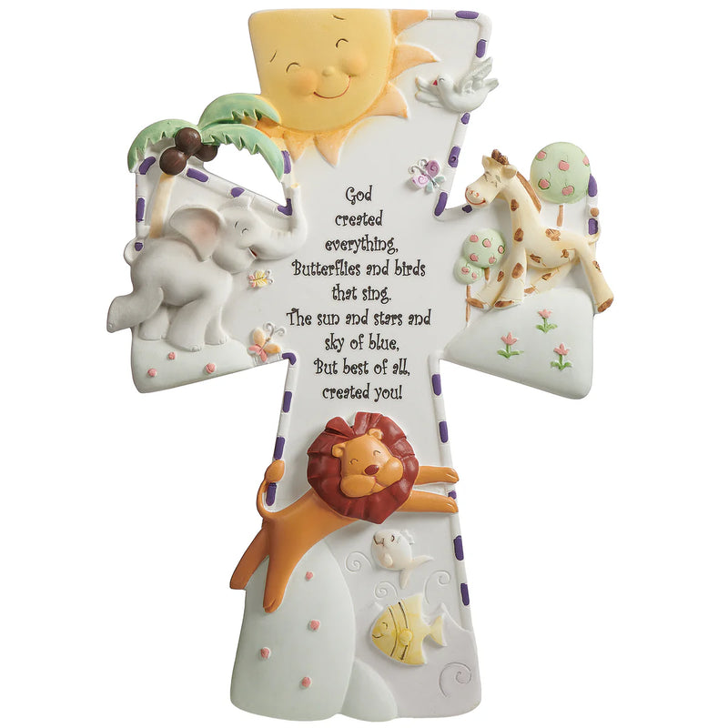 God Created Everything Wall Cross 7"H