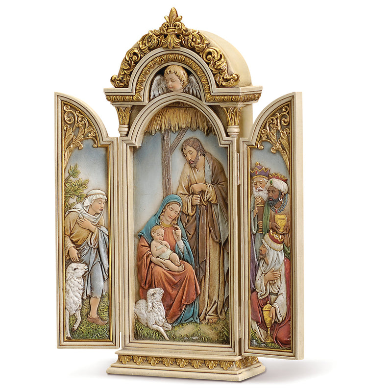 Nativity Triptych 12.75"H
