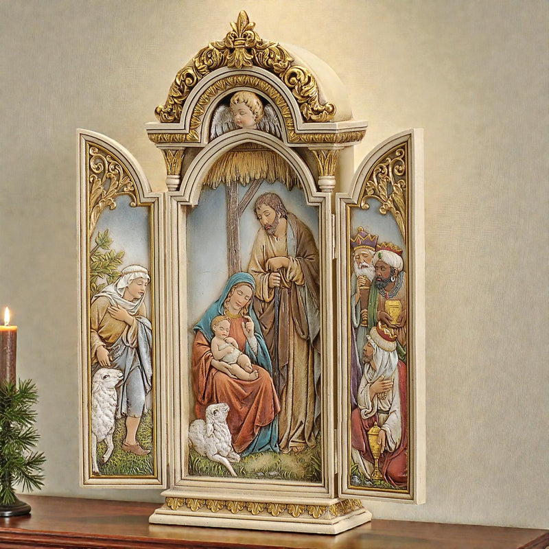 Nativity Triptych 12.75"H