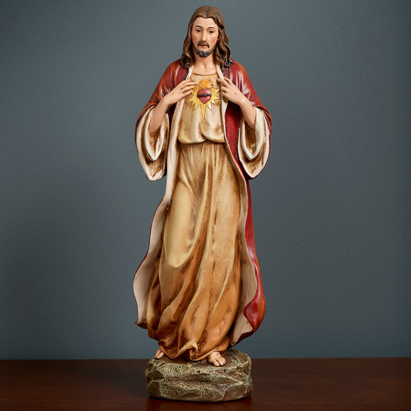 Sacred Heart of Jesus Statue 14"H