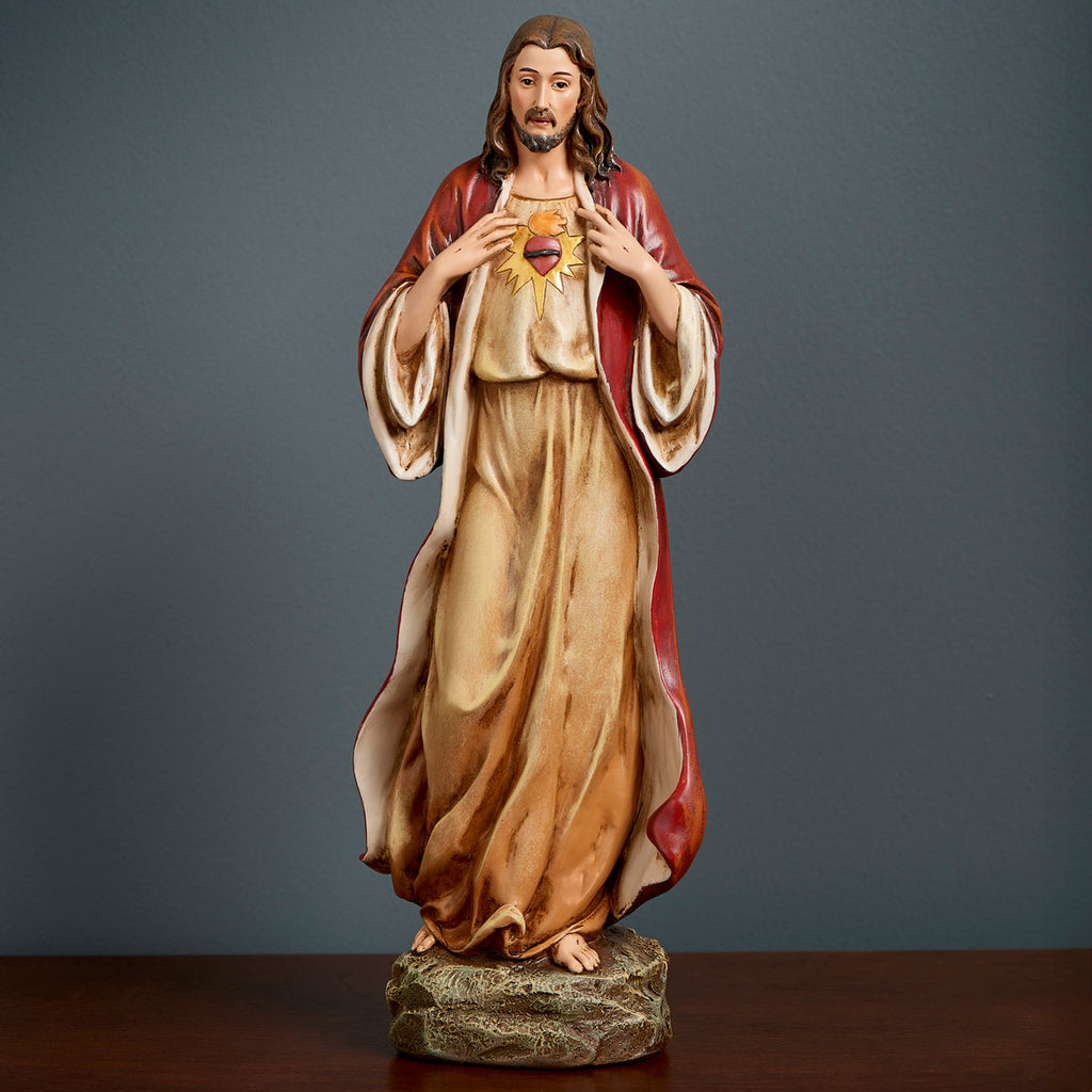 Sacred Heart of Jesus Statue 14"H
