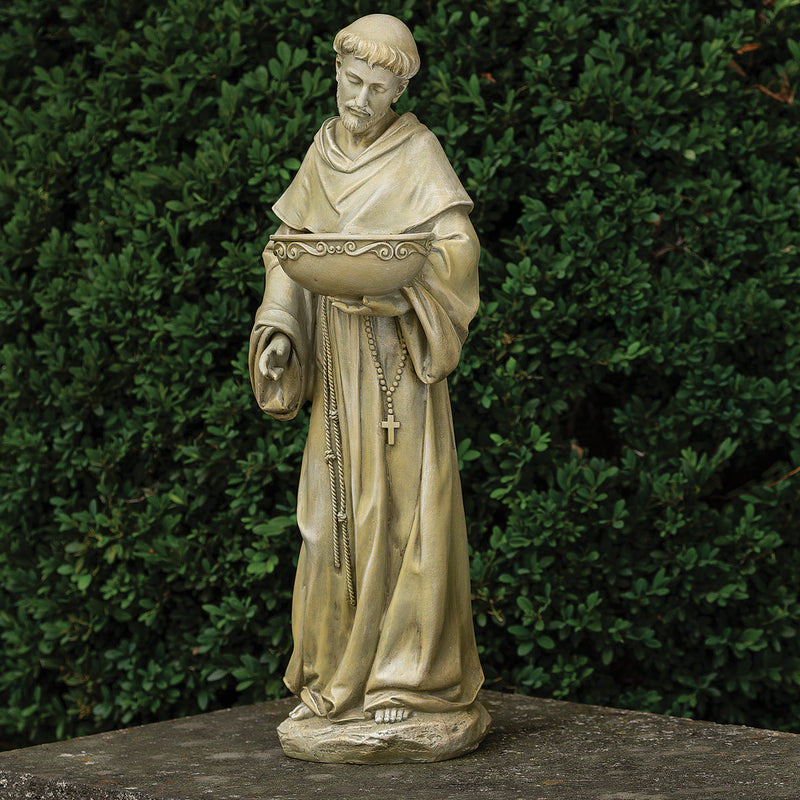Solar St. Francis Birdbath Garden Statue 20" | Joseph's Studio