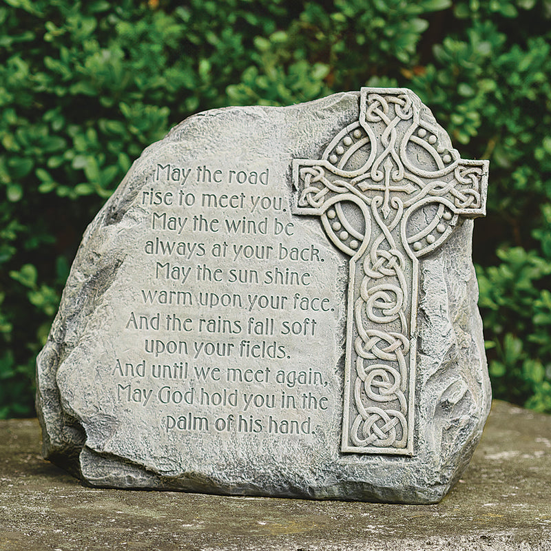 Celtic Cross Garden Stone 8.25"H