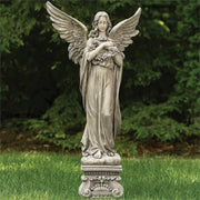 Joseph's Studio 48"H Angel Holding Wreath Garden Statue