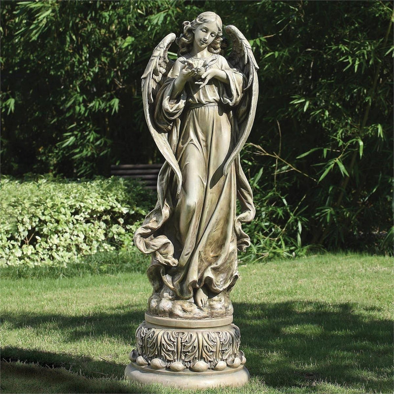 Joseph's Studio 46.75"H Angel with Dove Garden Statue