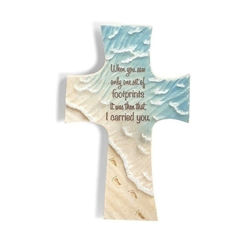 Roman Footprints Wall Cross 8" H