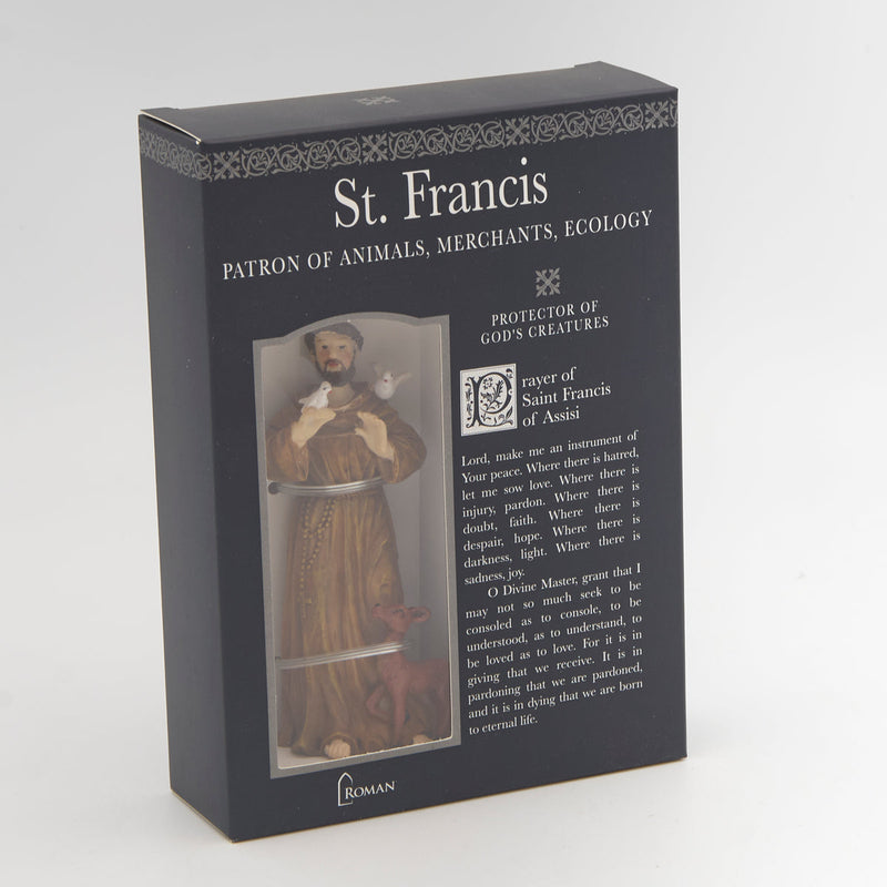 St. Francis of Assisi Statue 4"H | Patron Saint of Animals