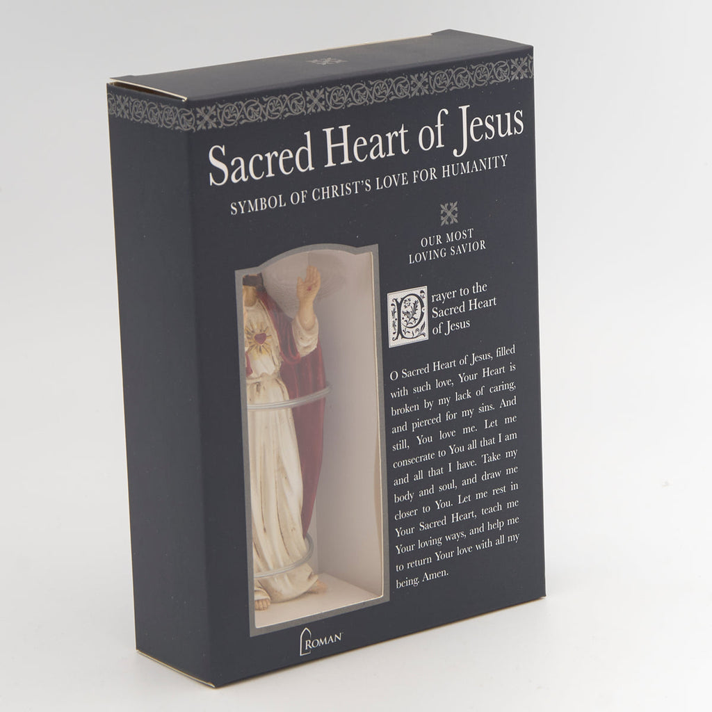 Sacred Heart of Jesus Statue 4"H