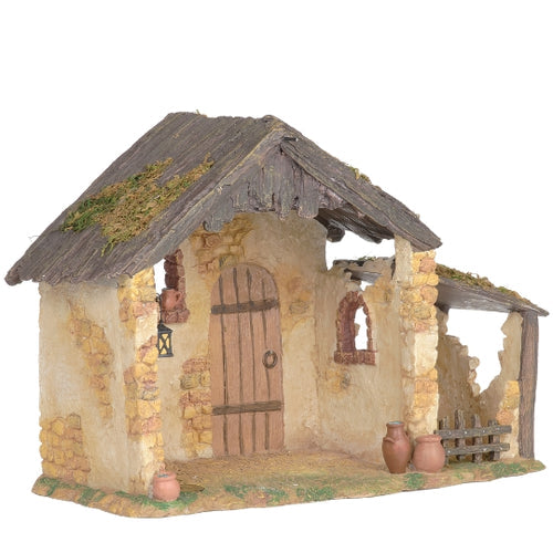 Lighted Resin Stable 10"H